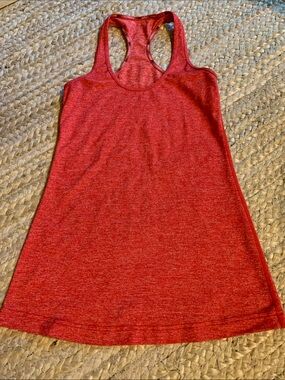 lululemon athletica Red Heathered Cool Racerback Tank Top